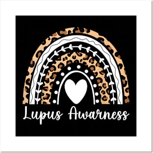 Lupus Awareness Rainbow Leopard Posters and Art